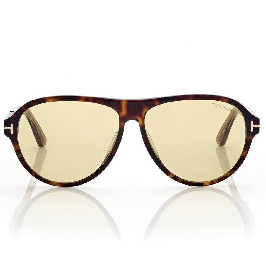 Tom Ford Women Pilot Frame Dark Havana Brown Sunglasses