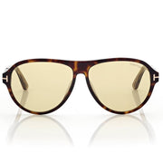 Tom Ford Men Pilot Frame Dark Tortoise Sunglasses