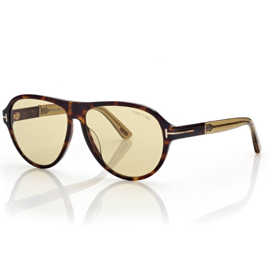 Tom Ford Women Pilot Frame Dark Havana Brown Sunglasses