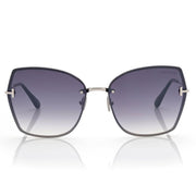 Tom Ford Women Butterfly  Frame Silver Sunglasses