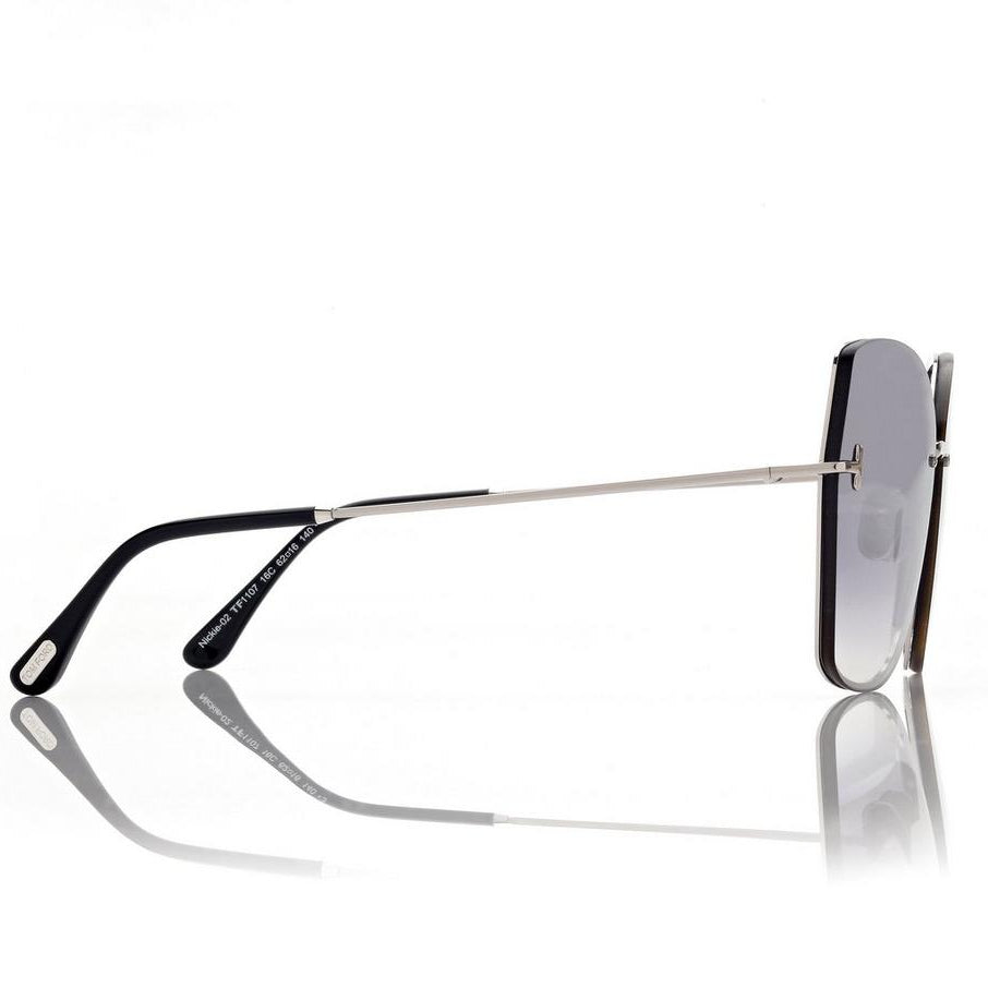 Tom Ford Women Butterfly  Frame Silver Sunglasses