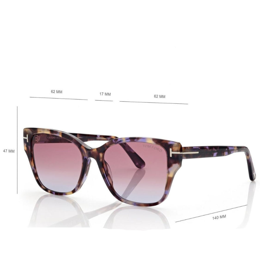Tom Ford Women Cat Eye Frame Havana Sunglasses