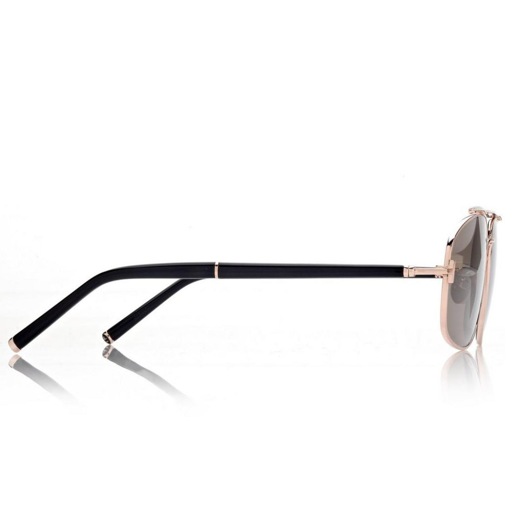 Tom Ford Men Pilot Frame Shiny Rose Gold Sunglasses