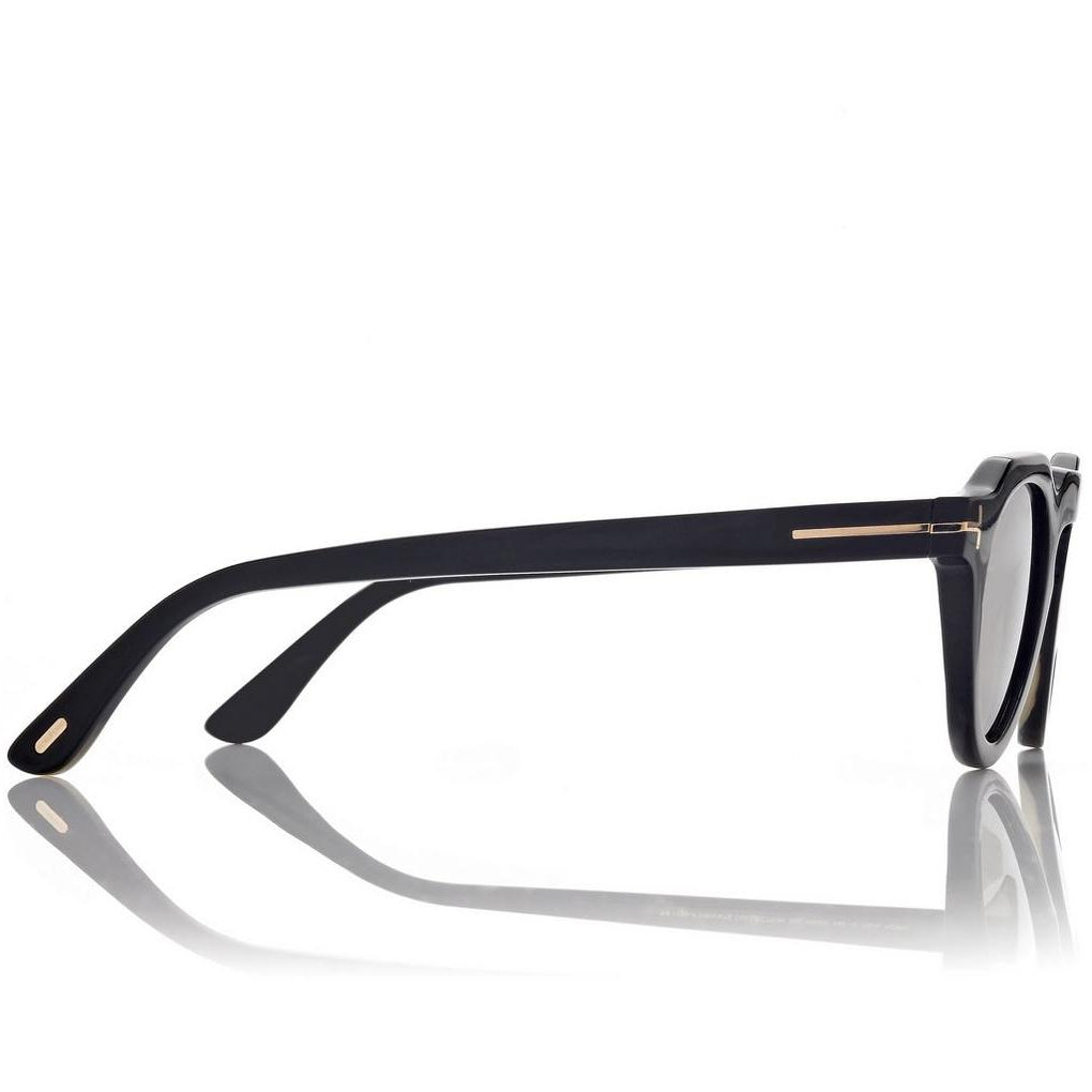 Tom Ford Men Round Frame Coloured Horn Sunglasses