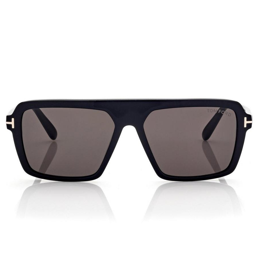 Tom Ford Women Pilot Frame Shiny Black Sunglasses