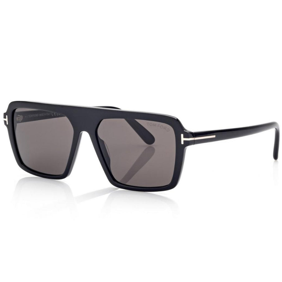 Tom Ford Women Pilot Frame Shiny Black Sunglasses
