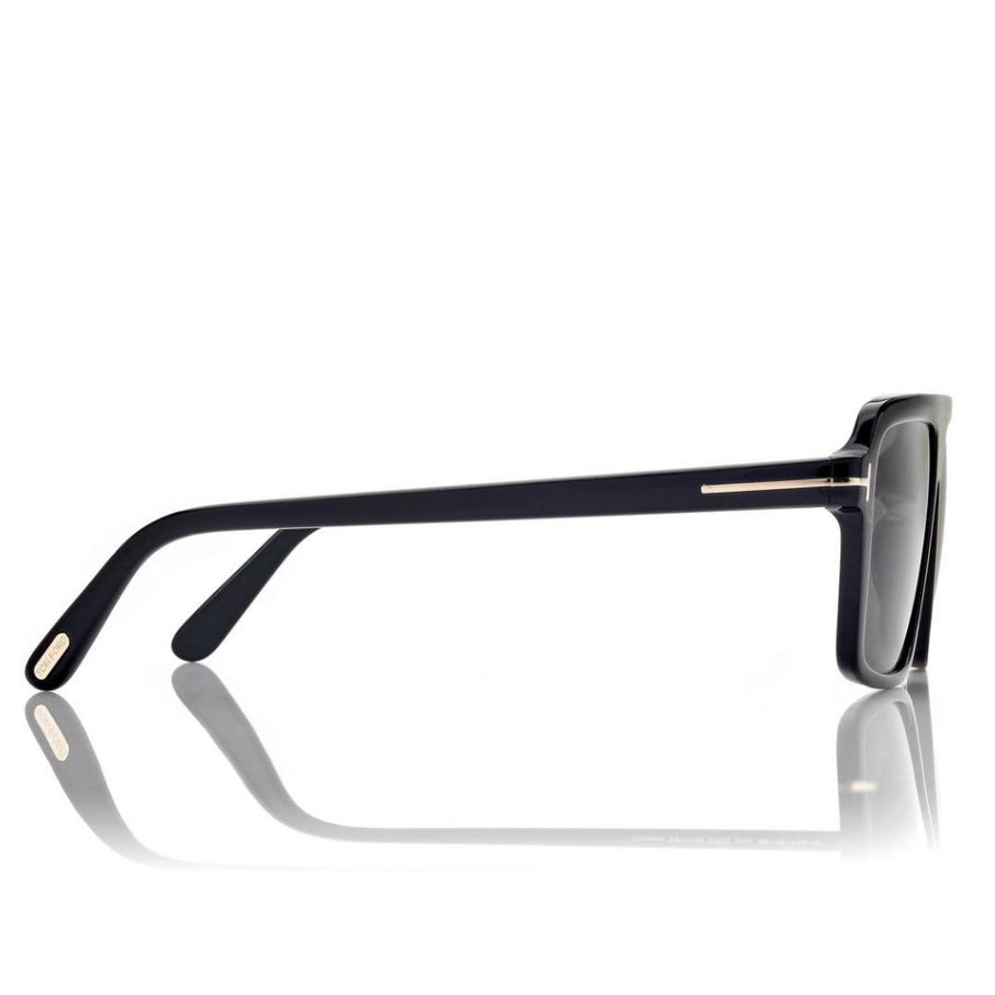 Tom Ford Women Pilot Frame Shiny Black Sunglasses