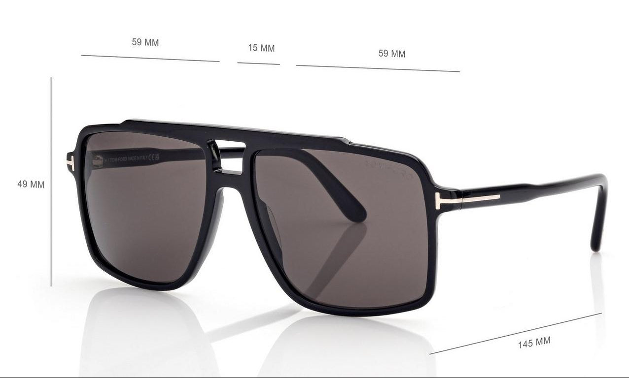 Tom Ford Women Navigator Frame Black Sunglasses