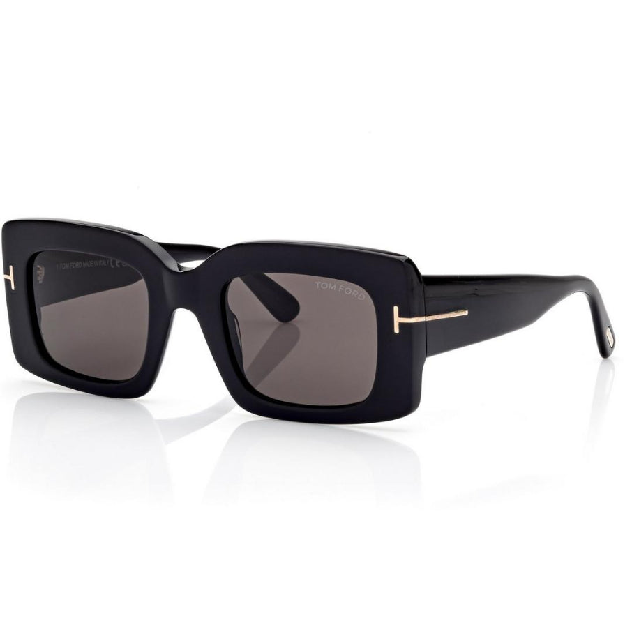 Tom Ford Women Square Frame Storm Black Sunglasses
