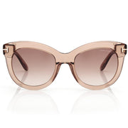 Tom Ford Women Cat-Eye Frame Light Brown Sunglasses