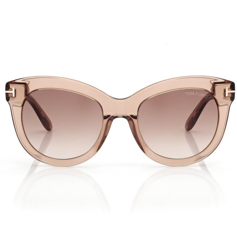 Tom Ford Women Cat-Eye Frame Light Brown Sunglasses