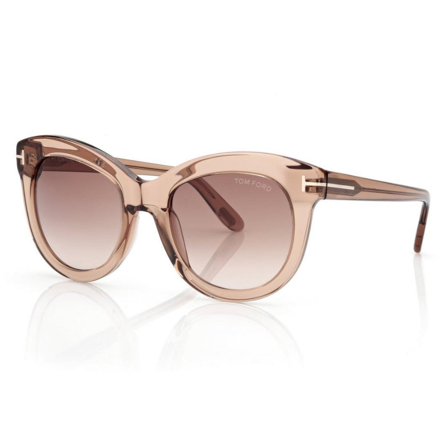 Tom Ford Women Cat-Eye Frame Light Brown Sunglasses