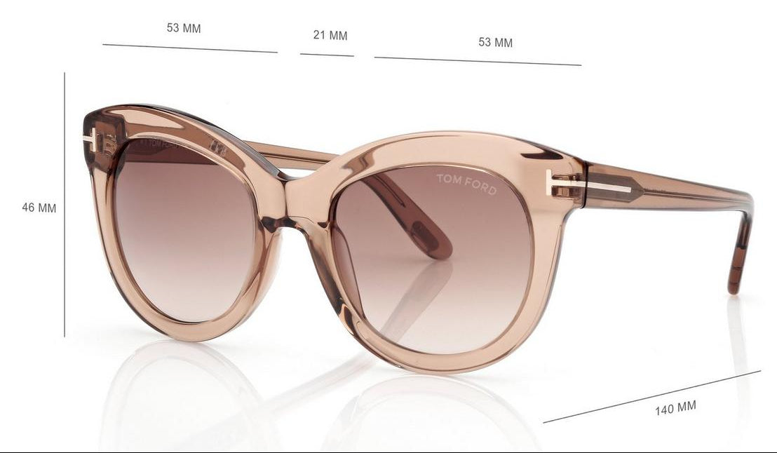 Tom Ford Women Cat-Eye Frame Light Brown Sunglasses