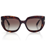 Tom Ford Women Butterfly Frame Dark Havana Sunglasses
