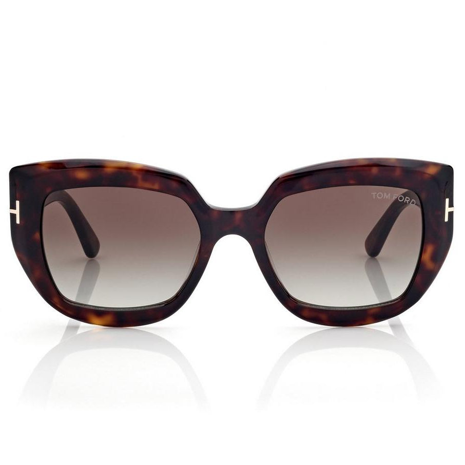 Tom Ford Women Butterfly Frame Dark Havana Sunglasses