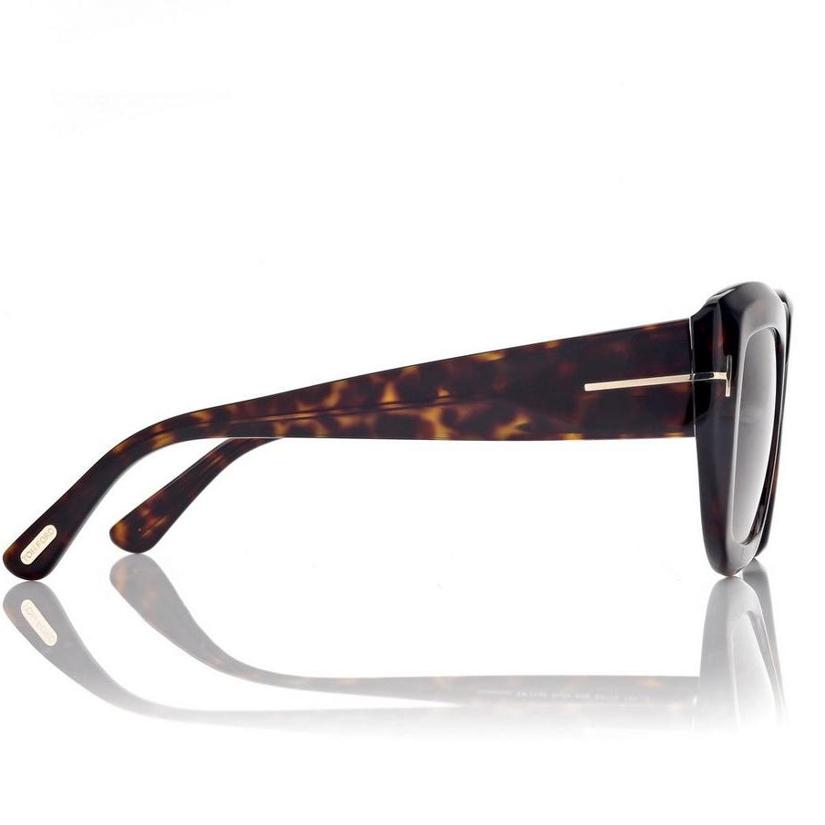 Tom Ford Women Butterfly Frame Dark Havana Sunglasses