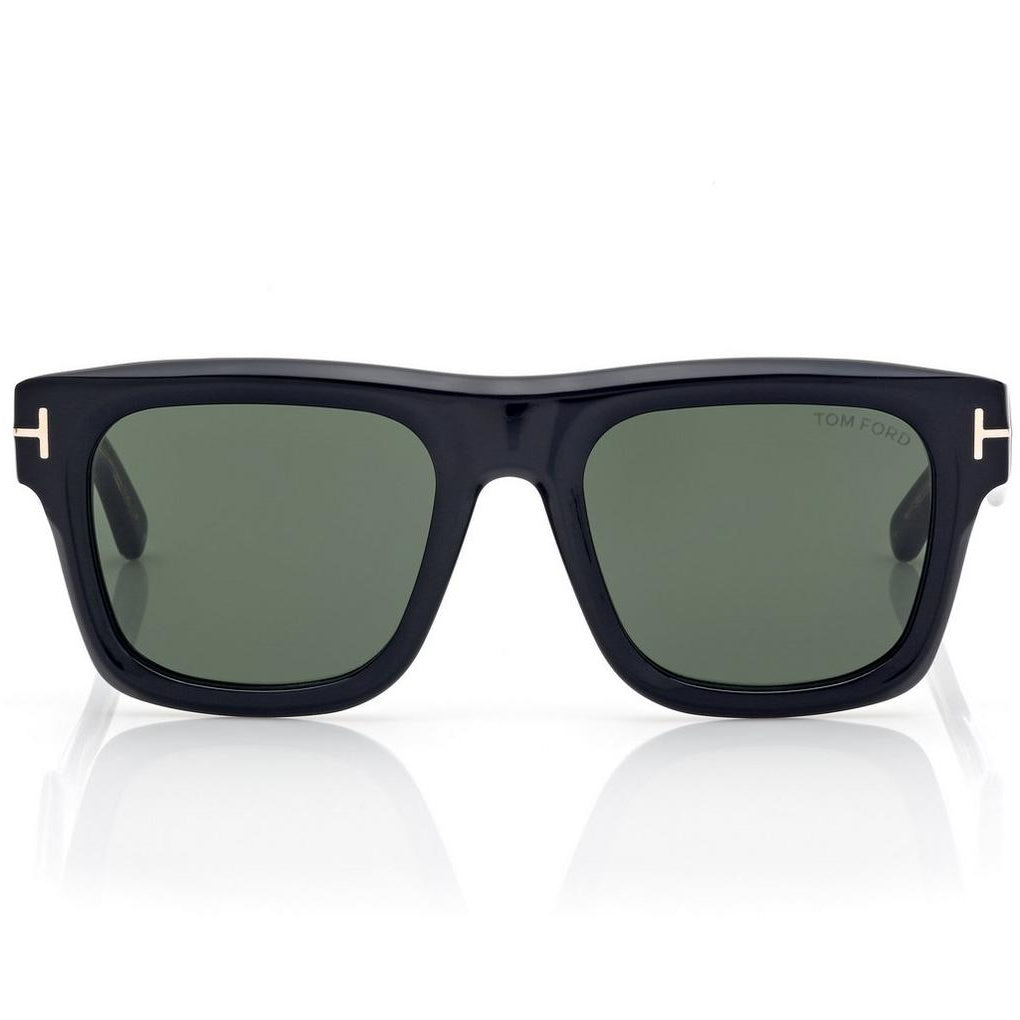 Tom Ford Women Sqaure Frame Shiny Natural Black Sunglasses