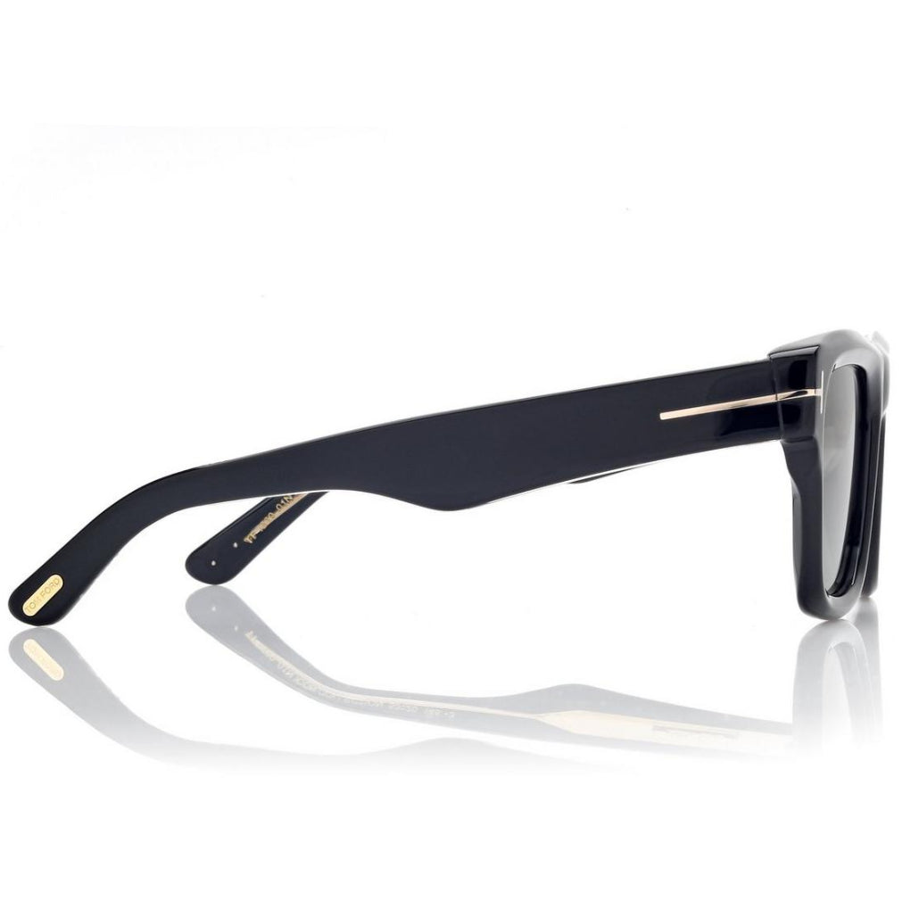 Tom Ford Men Sqaure Frame Shiny Natural Black Sunglasses