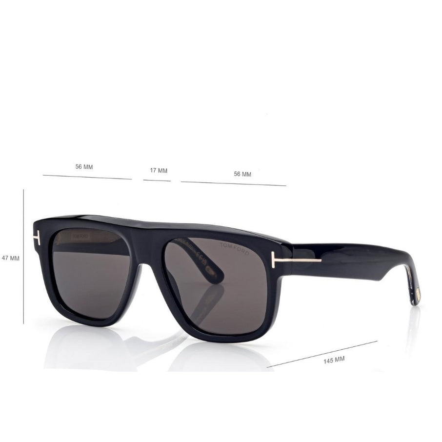 Tom Ford Women Geometric Frame Carban Black Sunglasses
