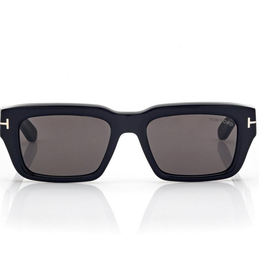 Tom Ford Women Rectangule Frame Coil Black Sunglasses