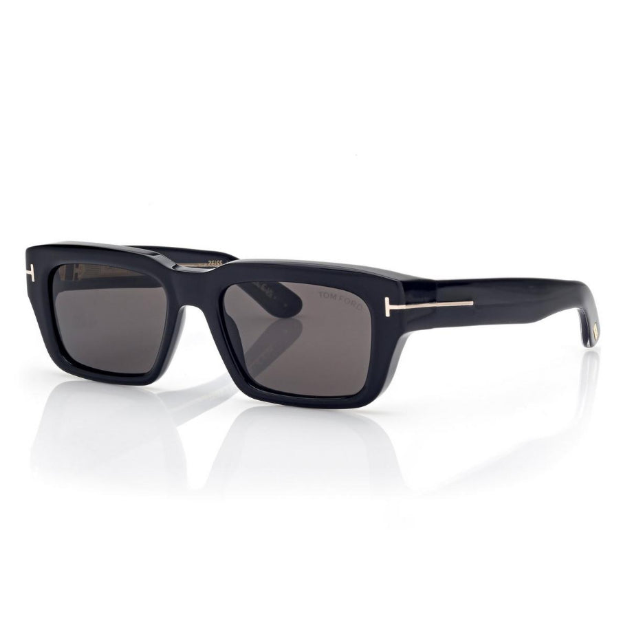 Tom Ford Women Rectangule Frame Coil Black Sunglasses