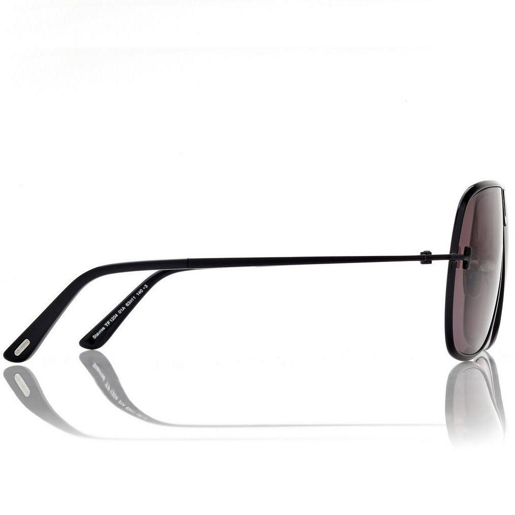 Tom Ford Men Pilot Frame Shiny Ink Black Sunglasses