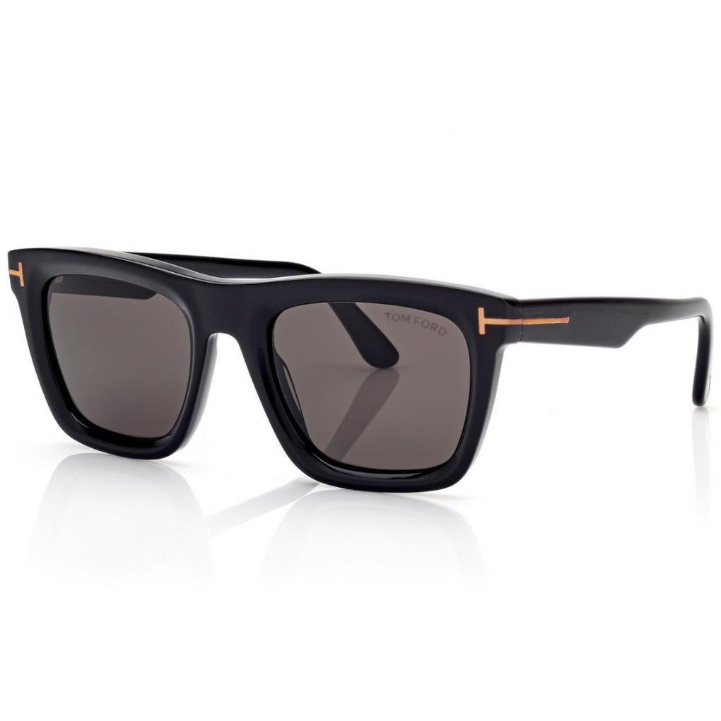 Tom Ford Men Square Frame Smoke Black Sunglasses