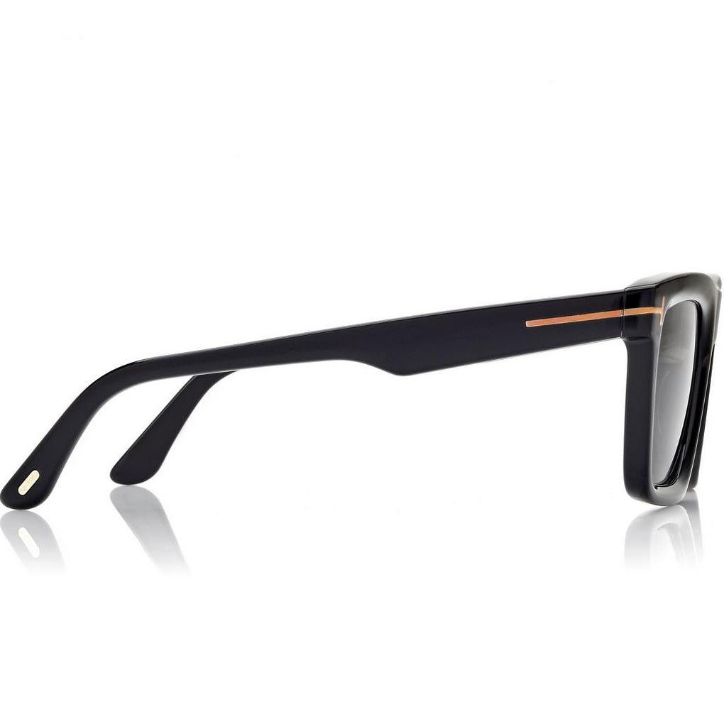 Tom Ford Men Square Frame Smoke Black Sunglasses