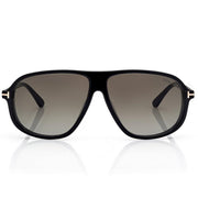 Tom Ford Women Pilot Frame Shine Black Sunglasses