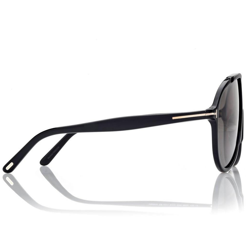 Tom Ford Men Mask Frame Shiny Matte Black Sunglasses