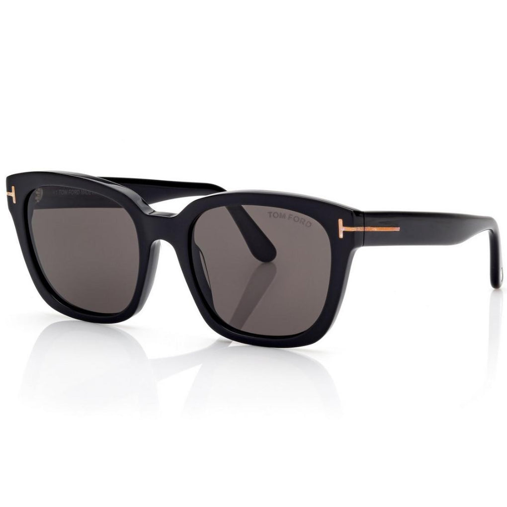 Tom Ford Men Sqaure Frame Shiny Deep Black Sunglasses