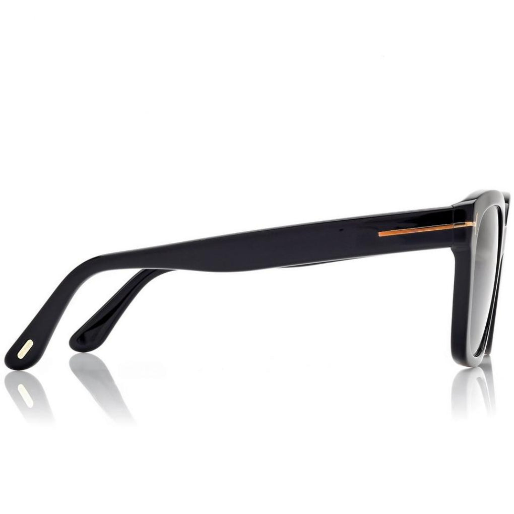 Tom Ford Men Sqaure Frame Shiny Deep Black Sunglasses