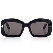 Tom Ford Women Square Frame Antique Black Sunglasses