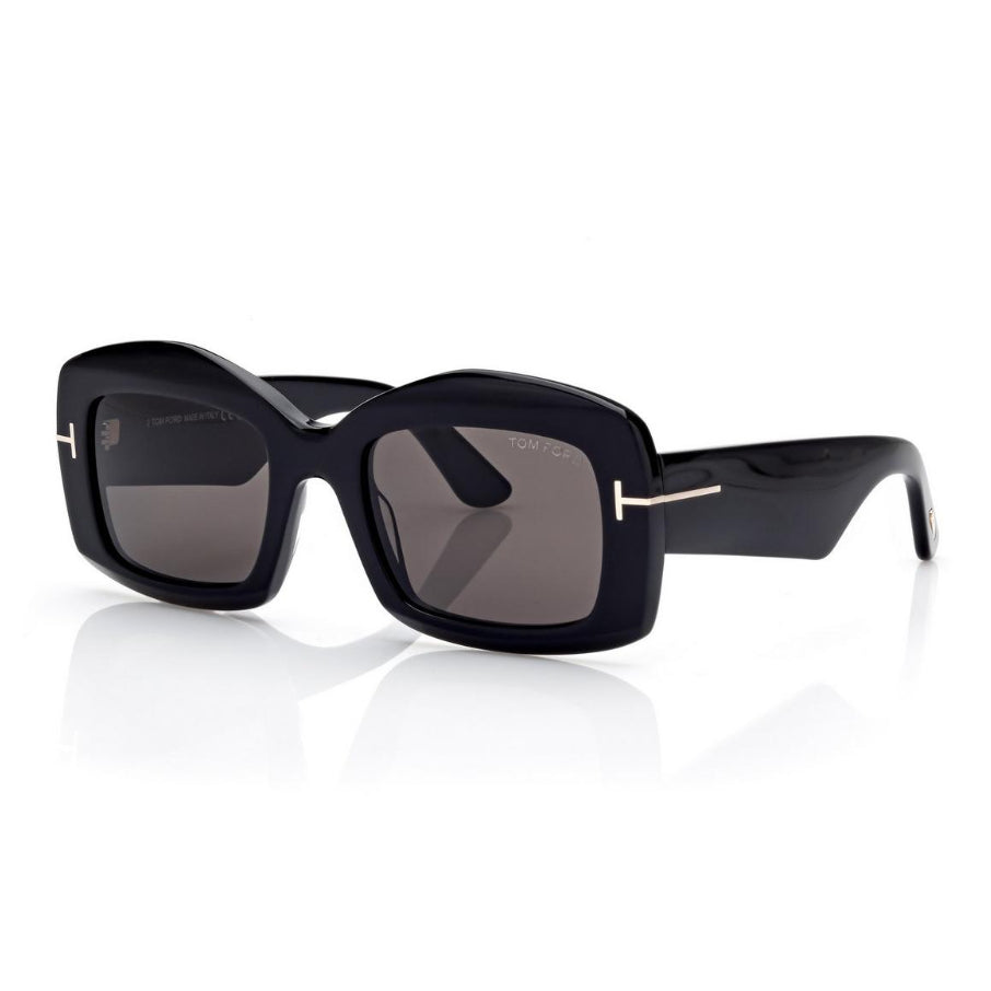 Tom Ford Women Square Frame Antique Black Sunglasses