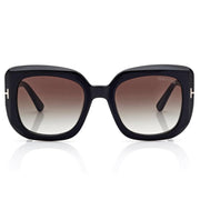 Tom Ford Women Square Frame Opaque Black Sunglasses