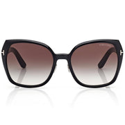 Tom Ford Women Cat Eye Frame Pure Black Sunglasses
