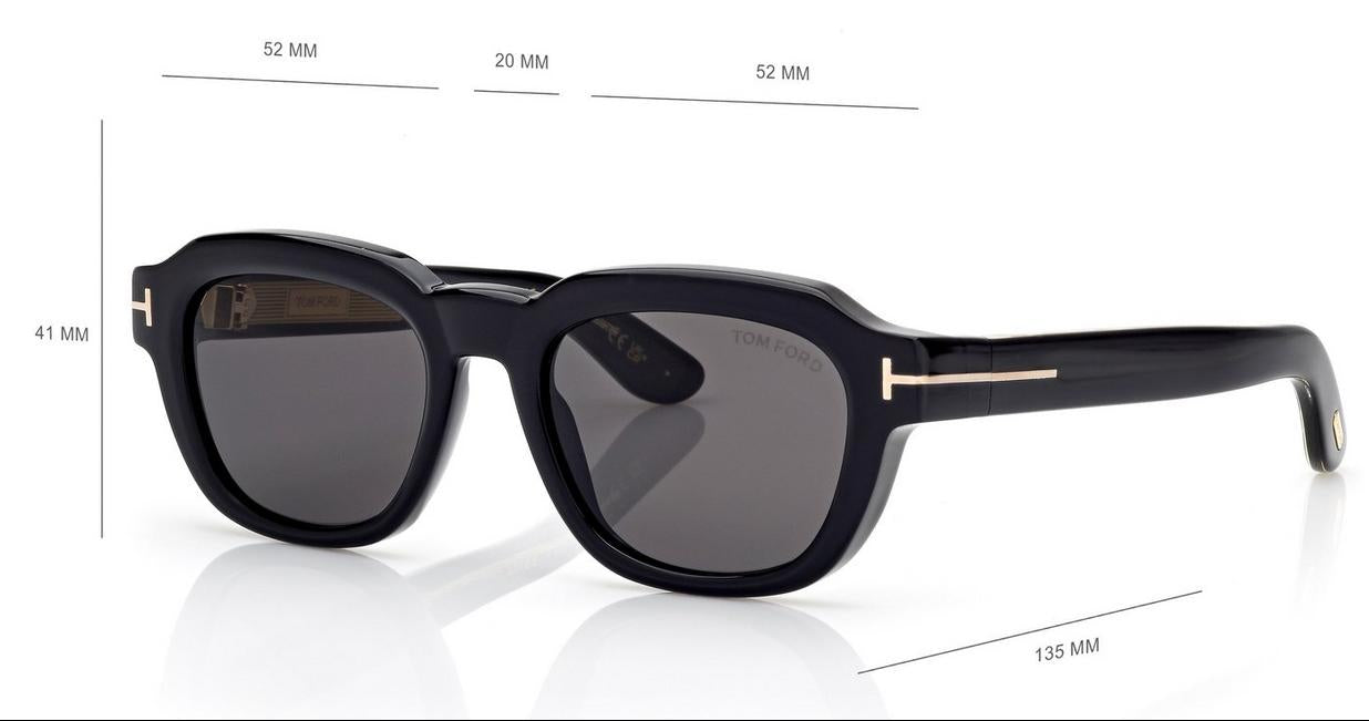 Tom Ford Women Square Frame Black Sunglasses