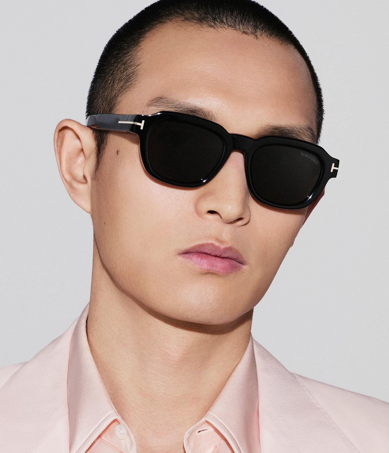 Tom Ford Women Square Frame Black Sunglasses