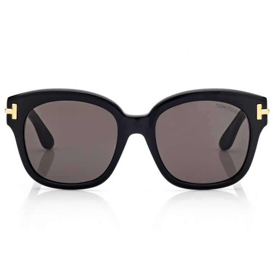Tom Ford Women Square Frame Onyx Black Sunglasses