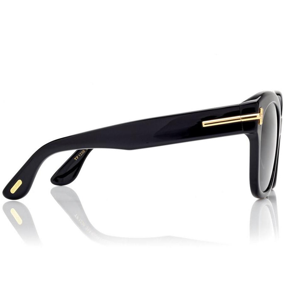 Tom Ford Women Square Frame Onyx Black Sunglasses