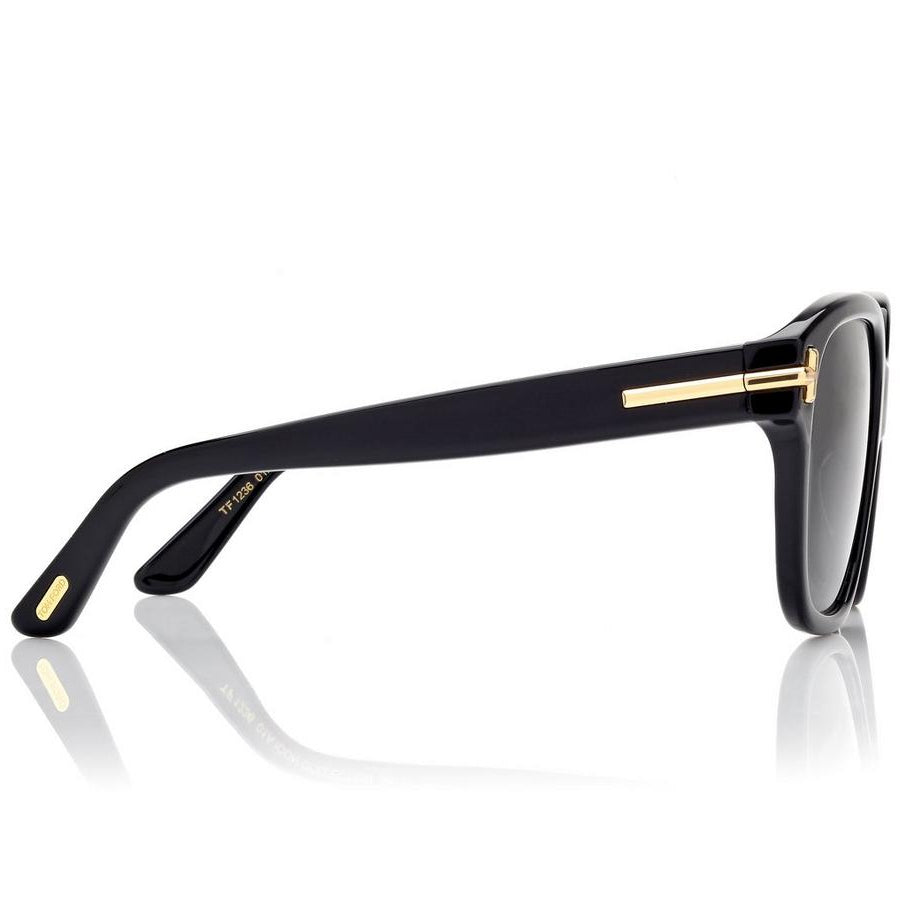 Tom Ford Women Square Frame Pitch Black Sunglasses
