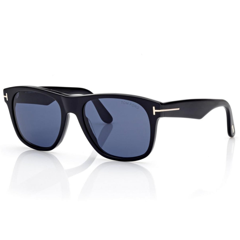 Tom Ford Men Round Square Frame Shiny Black Sunglasse