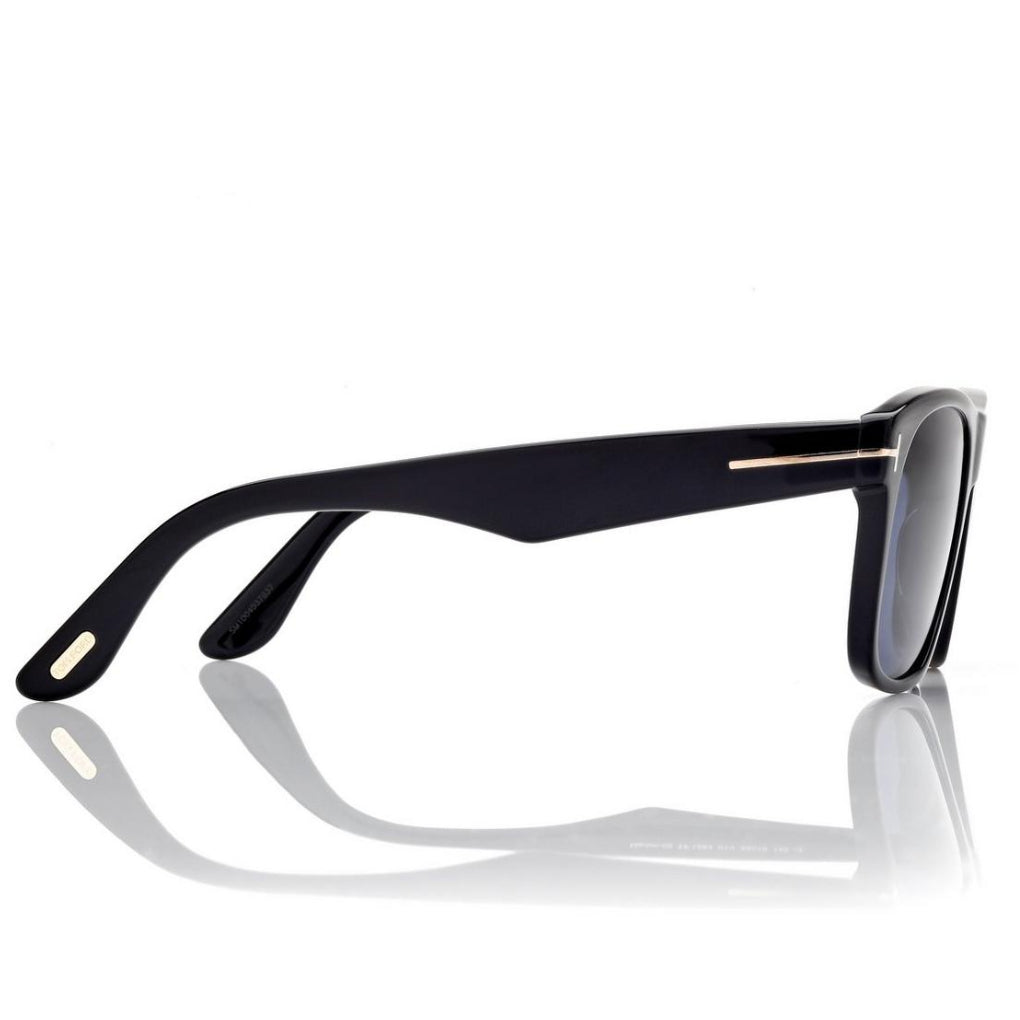 Tom Ford Men Round Square Frame Shiny Black Sunglasse