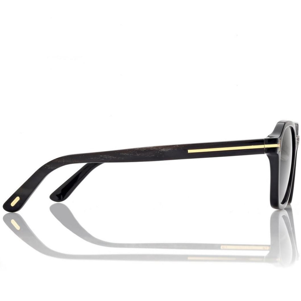 Tom Ford Men Geometric Frame Black Horn Sunglasse