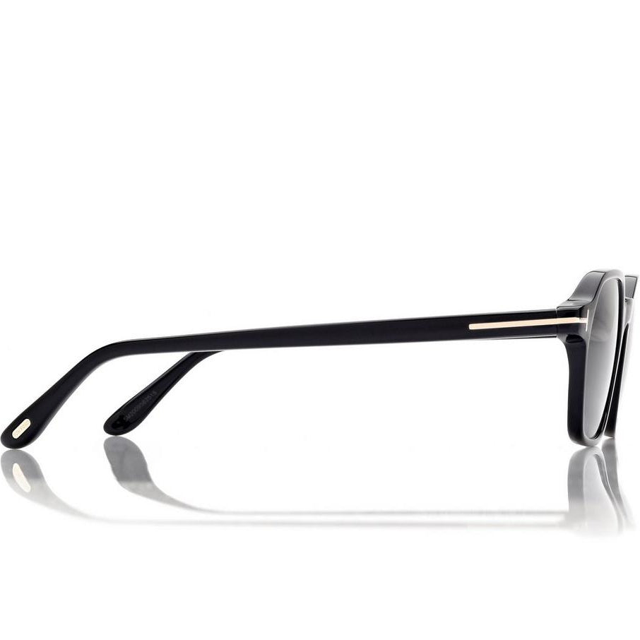 Tom Ford Men Square Frame Ebony Sunglasses