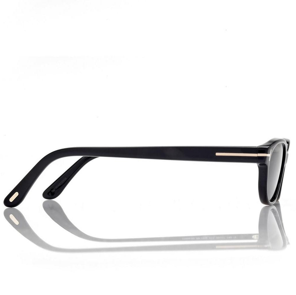 Tom Ford Women Oval Frame Matte Black Sunglasses