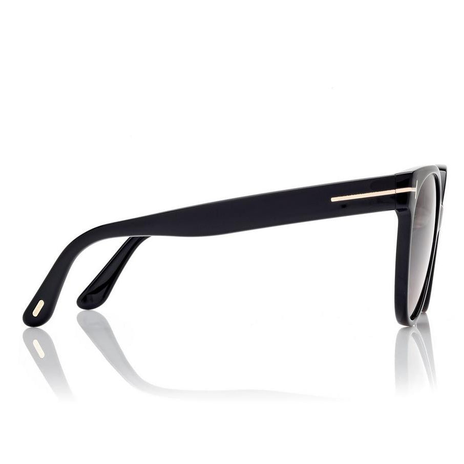 Tom Ford Women Round Frame Pitch Black Sunglasses