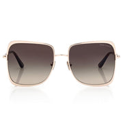 Tom Ford Women Square Frame Rode Gold Sunglasses