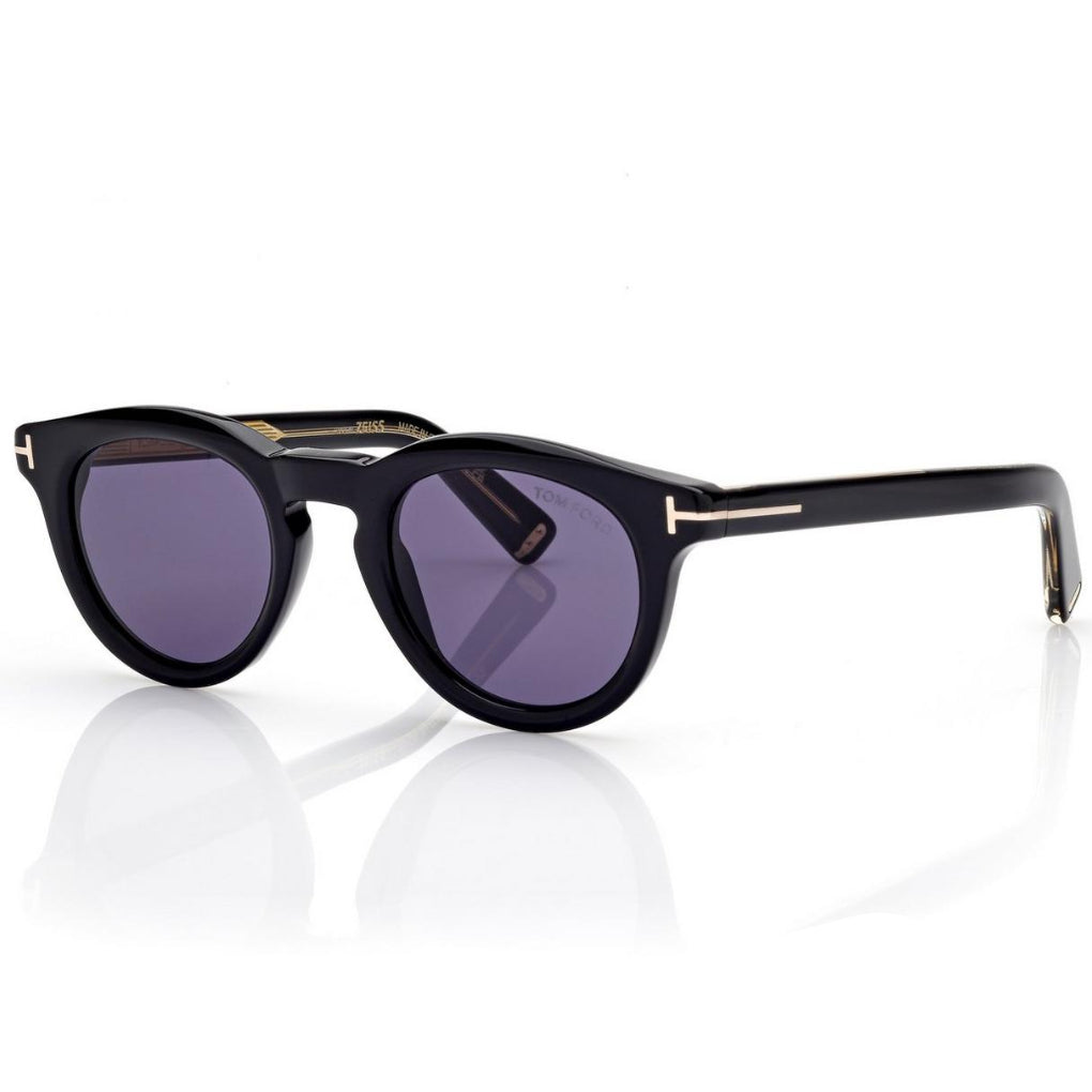Tom Ford Men Pantos Round Frame Black Sunglasses