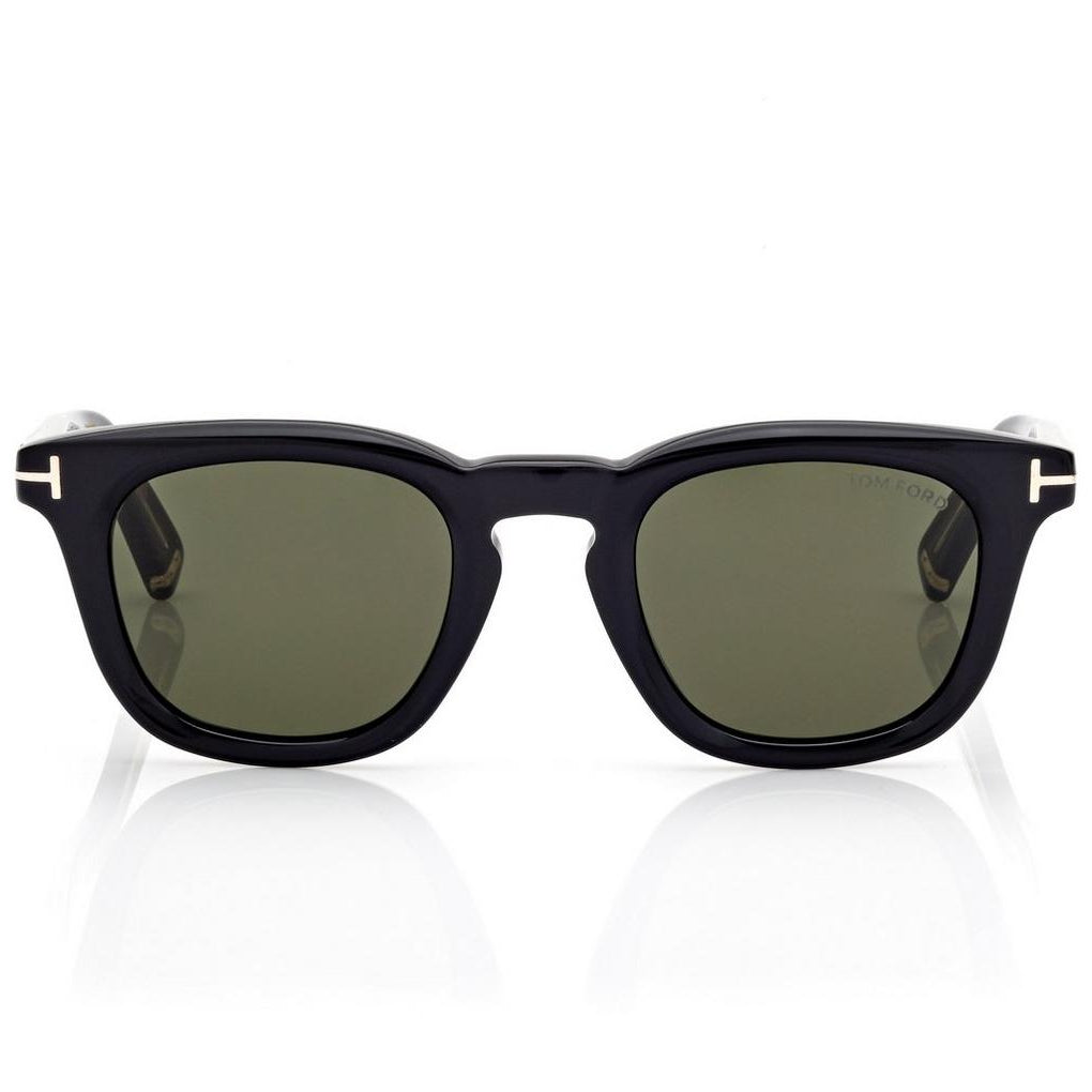 Tom Ford Men Round Sqaure Shiny Natural Black Sunglasse